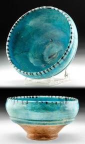 13TH C. NISHAPUR GLAZED POTTER