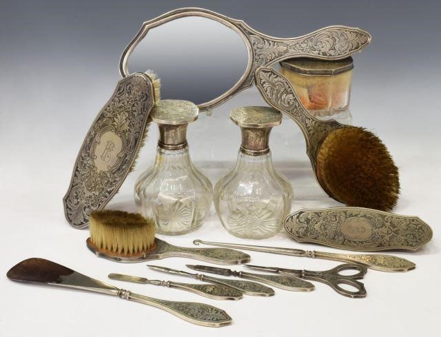 (14) 800 SILVER-MOUNTED VANITY