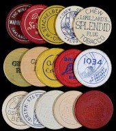 14 ADVERTISING GAMBLING CHIPS.