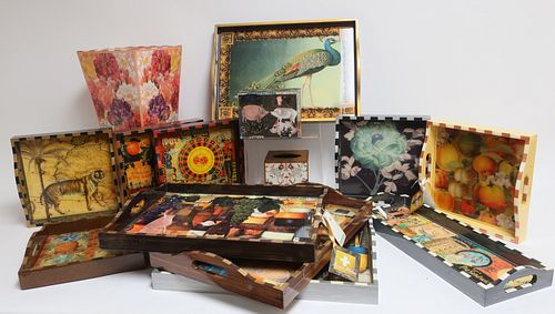 14 ANNI MODICA DECOUPAGE TRAYS,