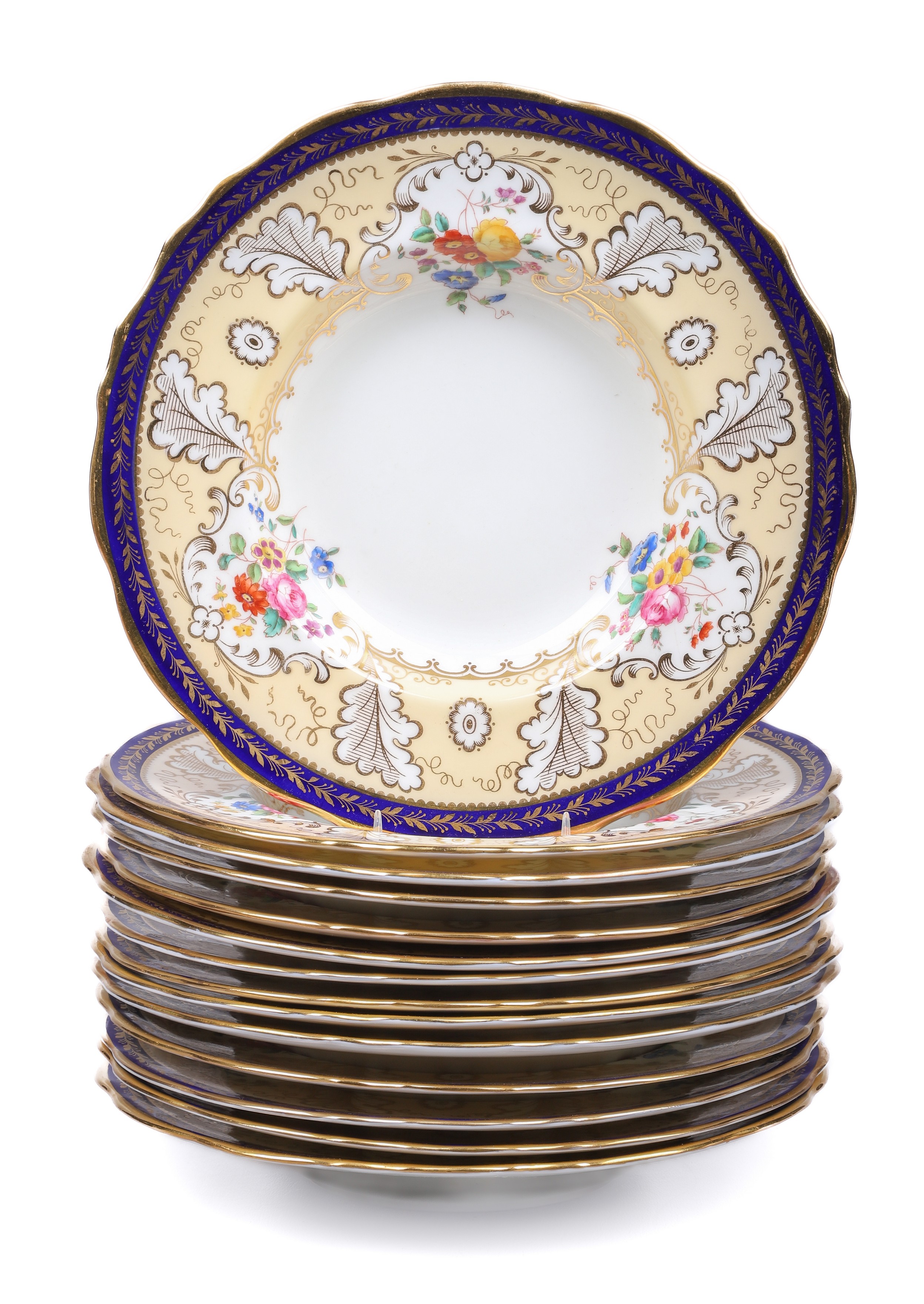 (14) Cauldon rim soup bowls,