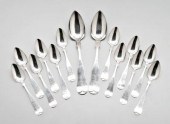 14 Cogswell coin silver spoons