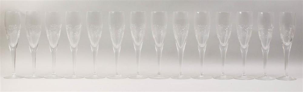 14 CUT GLASS WINE STEMS14 CUT GLASS