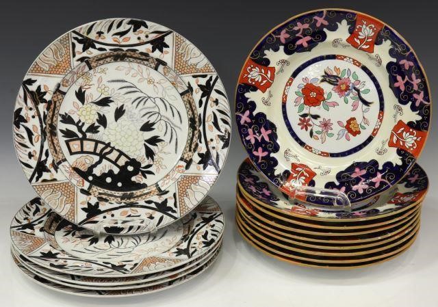 (14) ENGLISH STAFFORDSHIRE IMARI