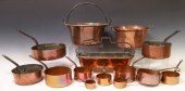 (14) FRENCH COPPER COOKWARE, P