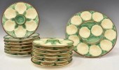 (14) FRENCH MAJOLICA OYSTER PL