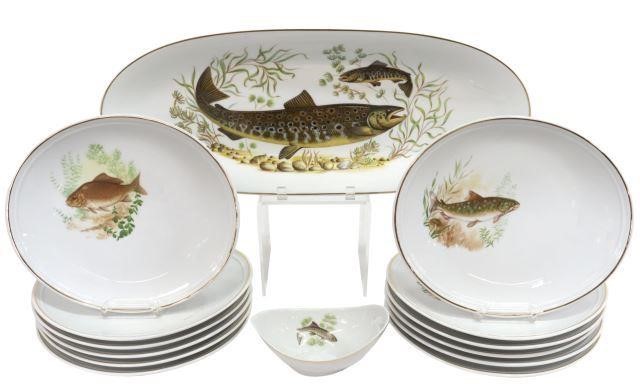(14) FRENCH PORCELAIN FISH