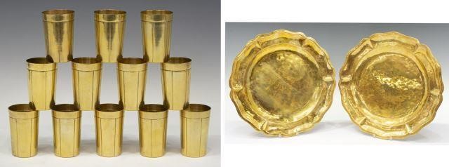 14) GILT METAL CUPS, SPANISH