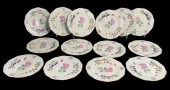 14 HEREND PORCELAIN DINNER PLA