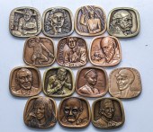 14 JEWISH-AMERICAN BRONZE HALL