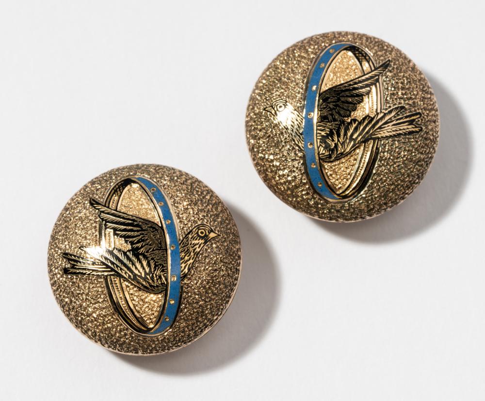 14 KARAT ENAMEL AND DOVE
