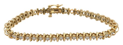 14 KARAT GOLD AND DIAMOND INLINE