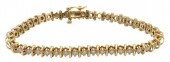 14 KARAT GOLD AND DIAMOND INLI