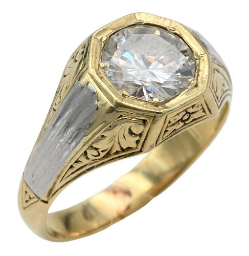 14 KARAT GOLD AND PLATINUM MEN'S