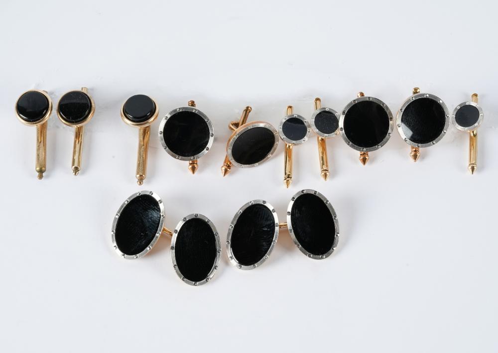 14 KARAT GOLD & ONYX DRESS