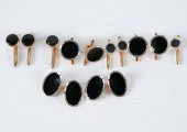14 KARAT GOLD & ONYX DRESS SET