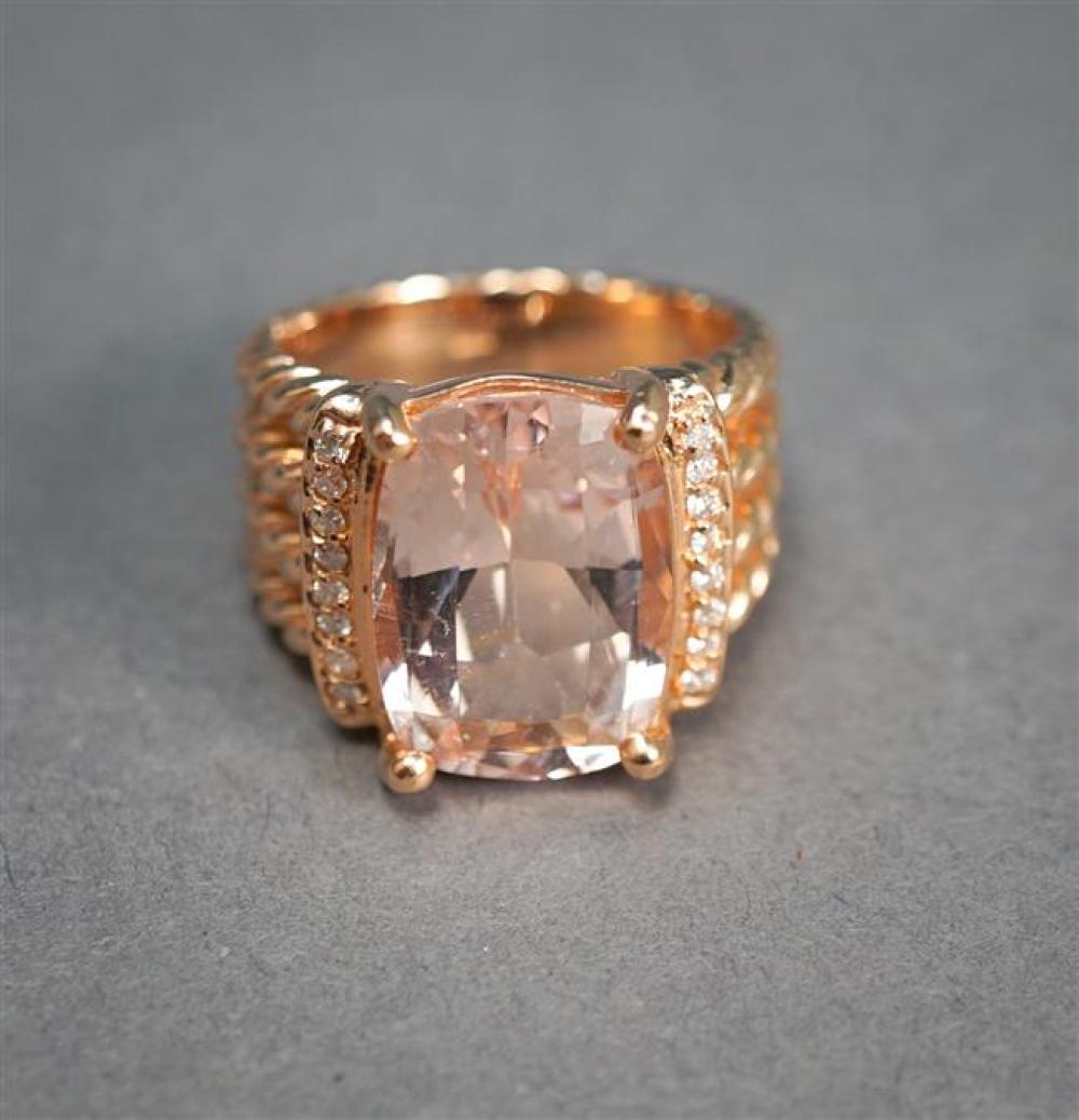 14-KARAT ROSE-GOLD, MORGANITE AND