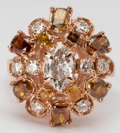 14 KARAT ROSE GOLD MULTI GEM &