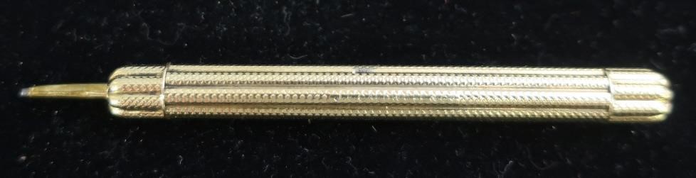 14 karat tested gold lead pen,