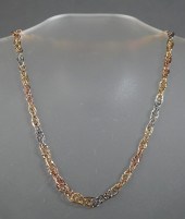 14-KARAT TRI-COLOR GOLD HOLLOW