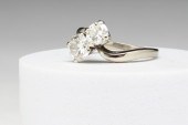 14 KARAT TWO-STONE DIAMOND BYP