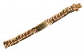 14 KARAT TWO-TONE GOLD ID BRAC