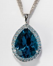 14 KARAT WHITE GOLD AND TOPAZ