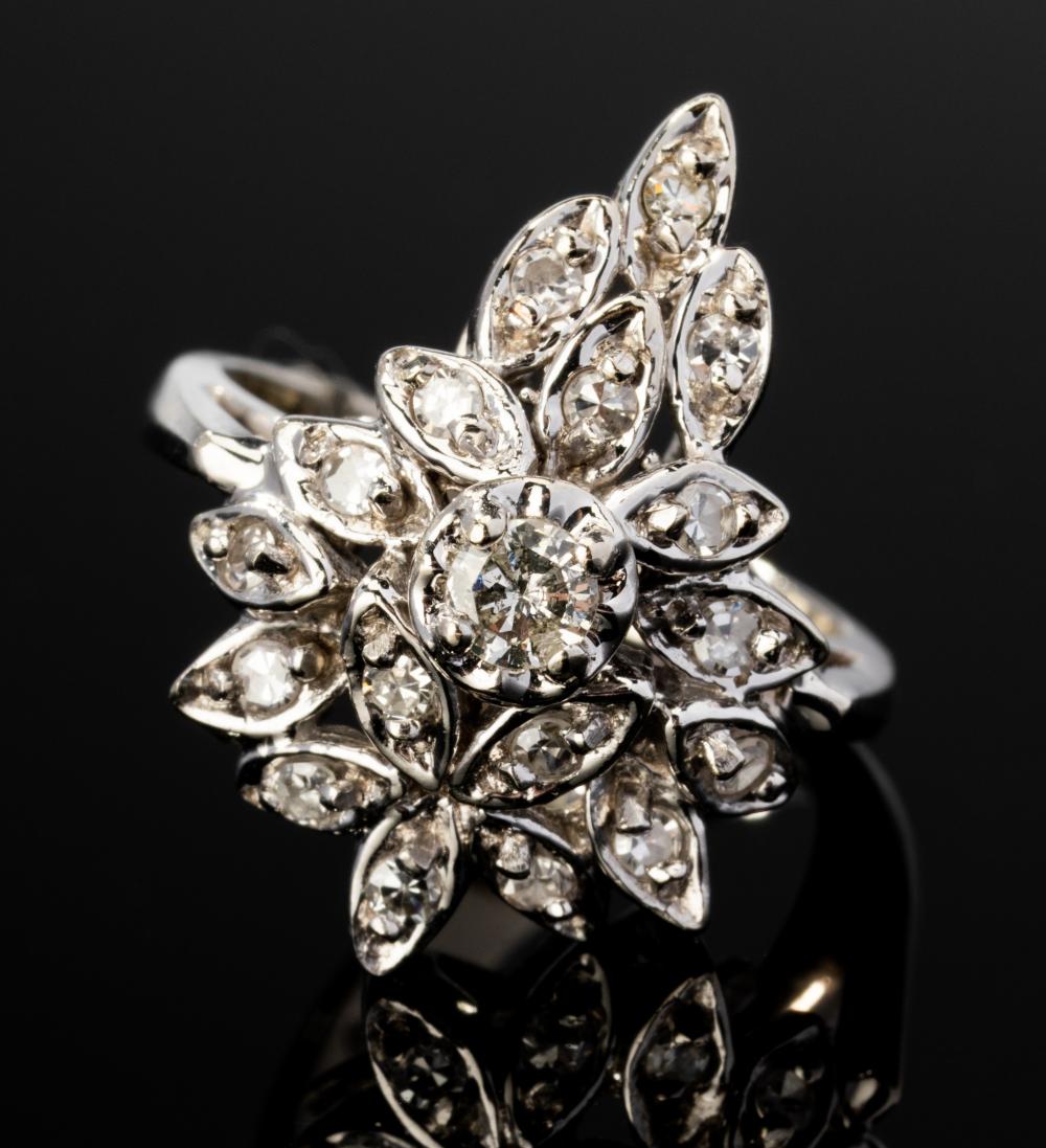 14 KARAT WHITE GOLD AND DIAMOND