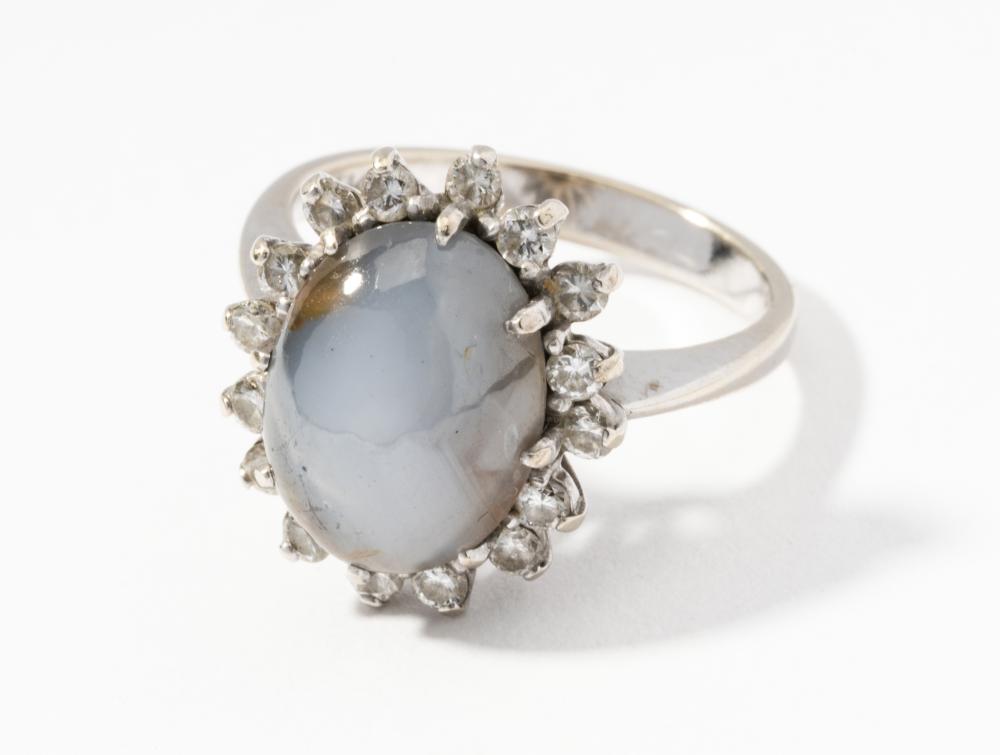 14 KARAT WHITE GOLD AND DIAMOND,