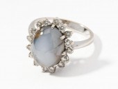 14 KARAT WHITE GOLD AND DIAMON