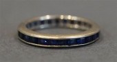14-KARAT WHITE-GOLD AND BLUE S