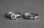 14-KARAT WHITE-GOLD AND DIAMON