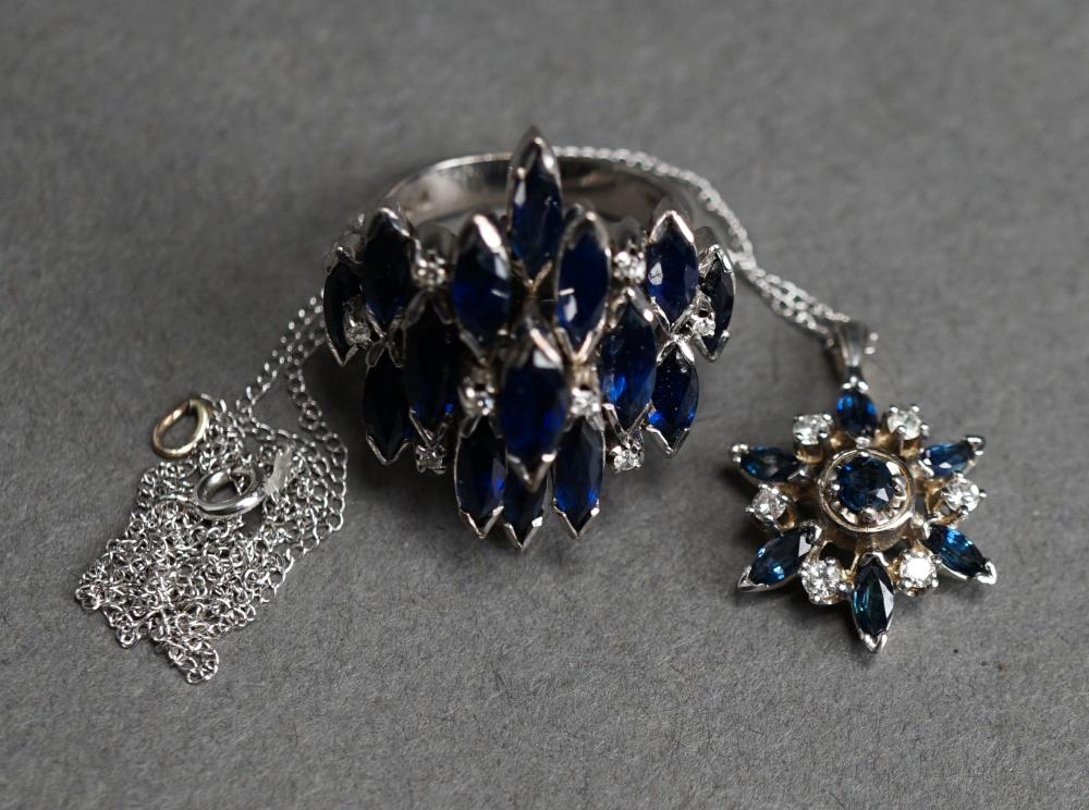 14-KARAT WHITE-GOLD AND SIMULATED