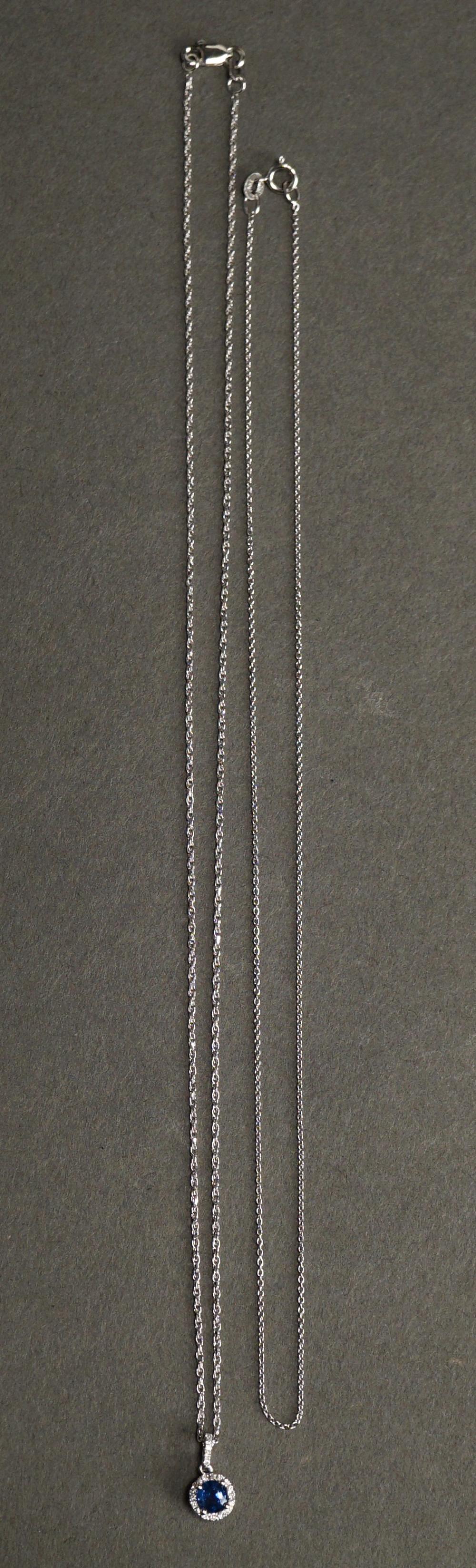 14-KARAT WHITE-GOLD, BLUE