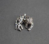 14-KARAT WHITE-GOLD, BLUE SAPP