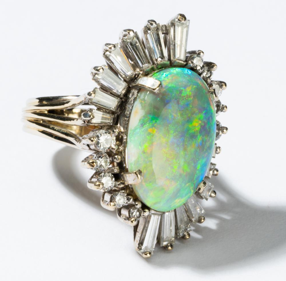 14 KARAT WHITE GOLD DIAMOND AND