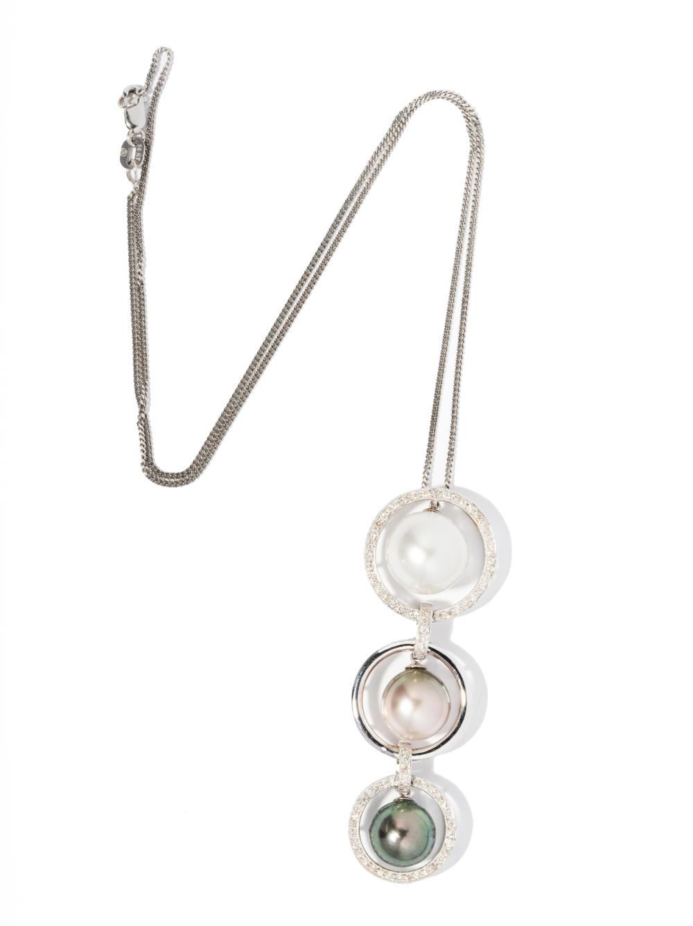 14 KARAT WHITE GOLD DIAMOND AND