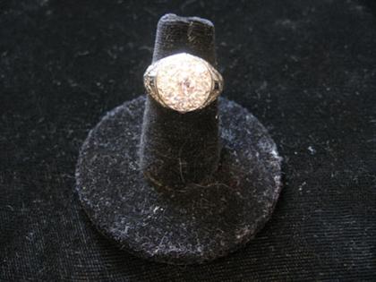 14 karat white gold filigree and
