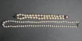 14-KARAT WHITE-GOLD, PEARL AND