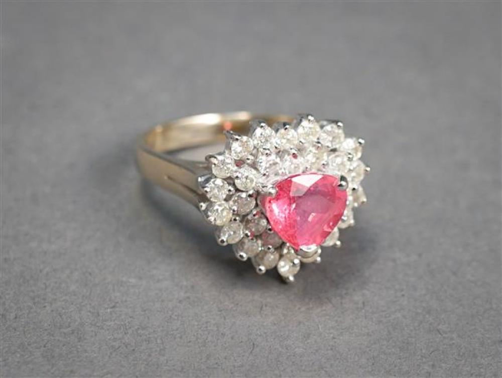 14-KARAT WHITE-GOLD, PINK