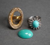 14-KARAT WHITE-GOLD, SIMULATED