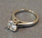 14 KARAT WHITE GOLD SOLITAIRE
