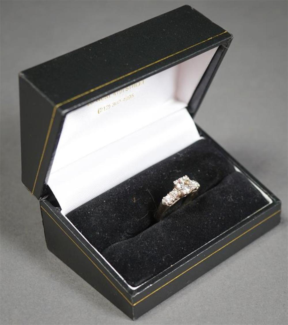 14-KARAT WHITE-GOLD SOLITAIRE