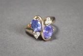 14-KARAT WHITE-GOLD, TANZANITE
