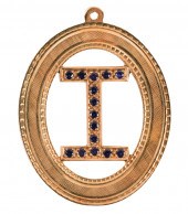 14 KARAT YELLOW GOLD & SYNTHET