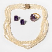 14 KARAT YELLOW GOLD AMETHYST
