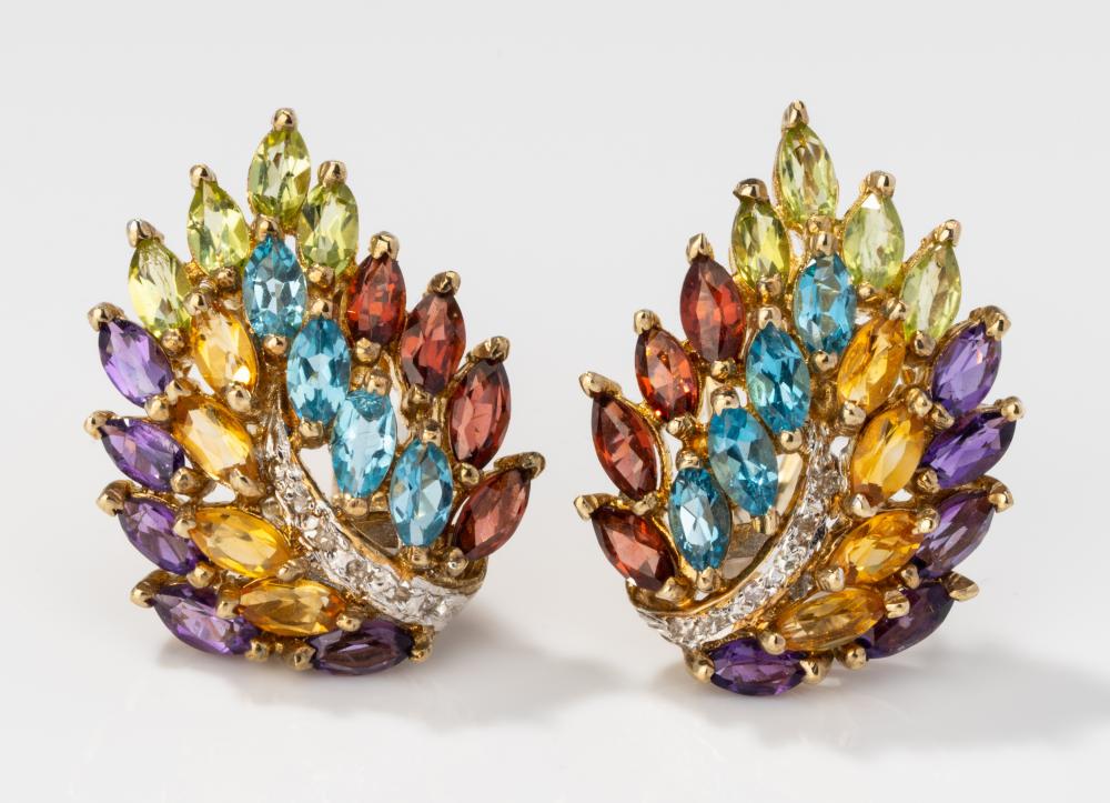 14 KARAT YELLOW GOLD AND MULTI