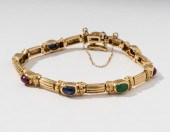 14 KARAT YELLOW GOLD AND MULTI