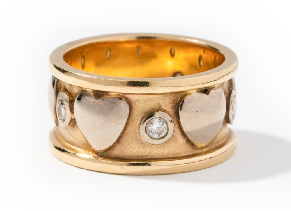 14 KARAT YELLOW GOLD AND PLATINUM