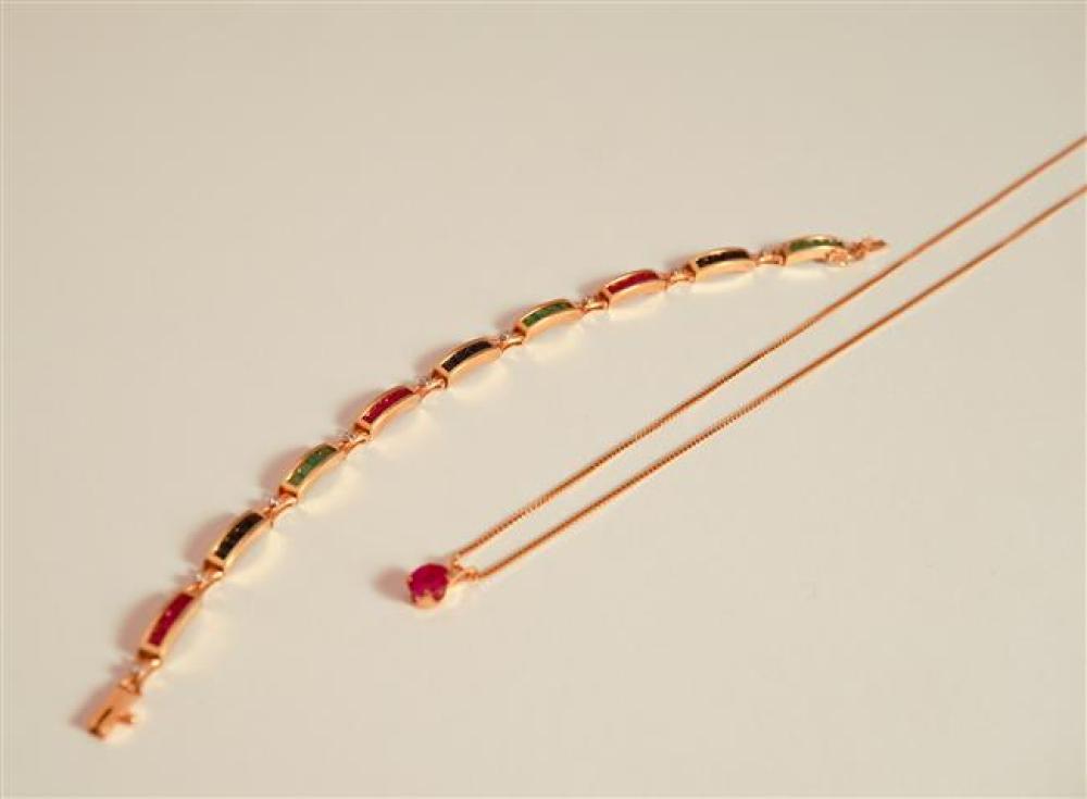 14 KARAT YELLOW GOLD AND RUBY